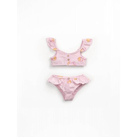 NEW PLAY UP girls organic cotton printed bikini in pink